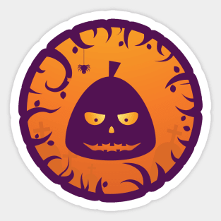 Halloween Night Scary Pumpkin Sticker